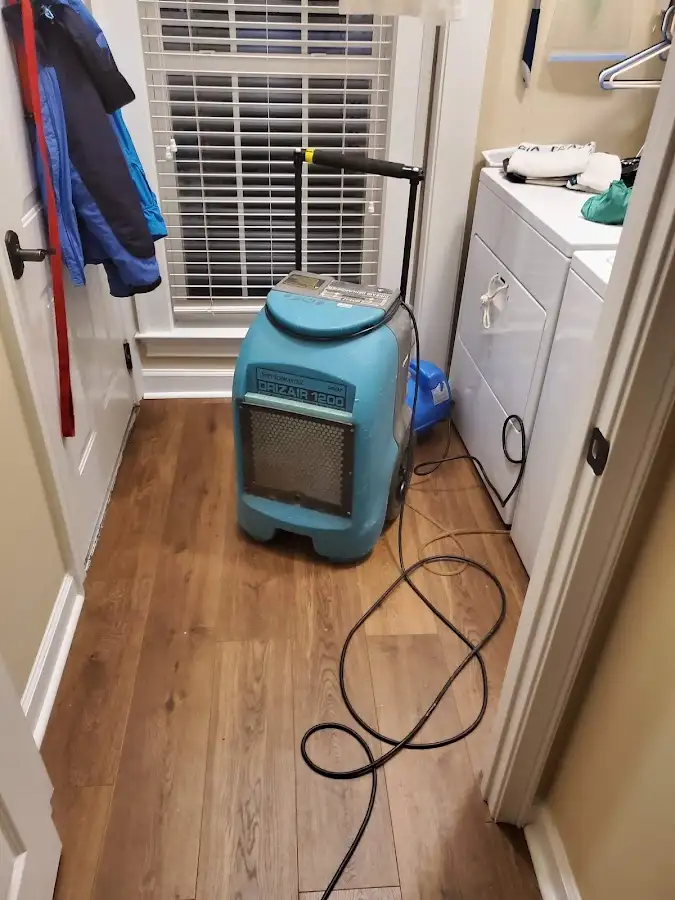 Commercial dehumidifier deployed for Flood Damage Cleanup in St. Joseph